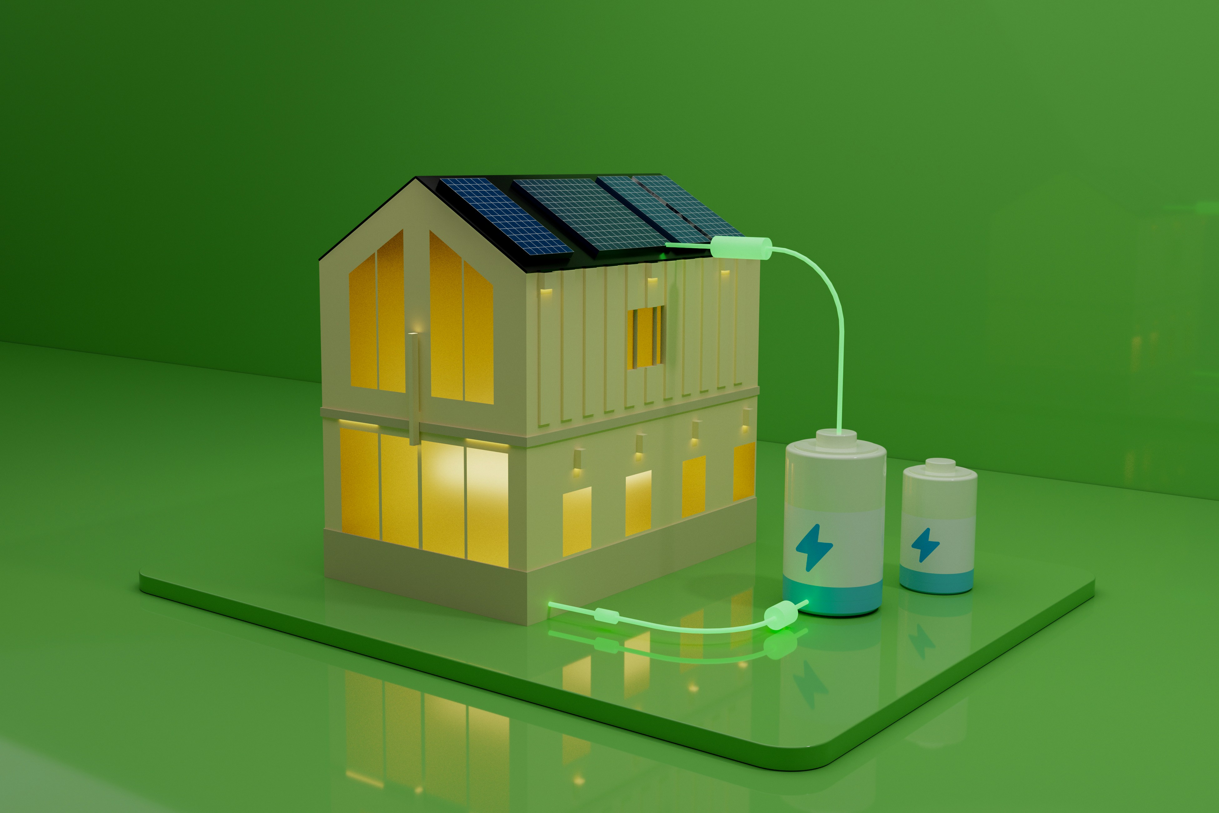 Home battery backup and resilience illustration